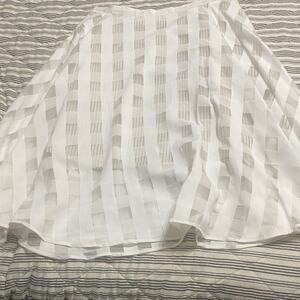Clarte Chic White A-Line Skirt layered skirt